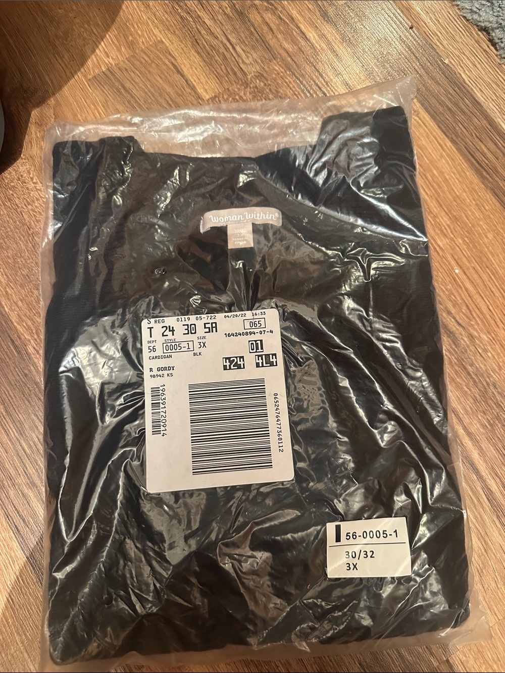 Woman Within Black Open-Front Cardigan - Plus Size 3X